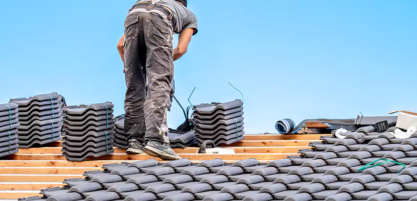 Replacing Tile Roof Underlayment in Belleville